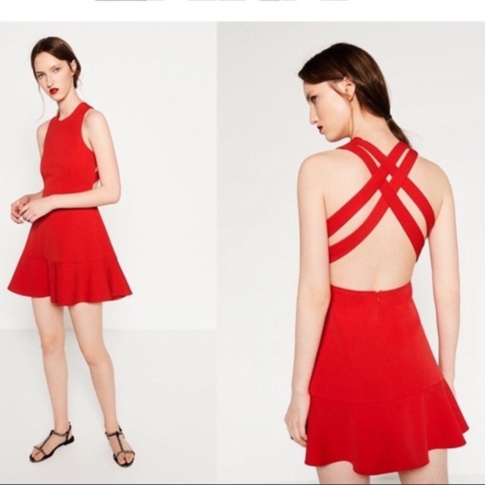 Zara Cross Back Skater Dress
